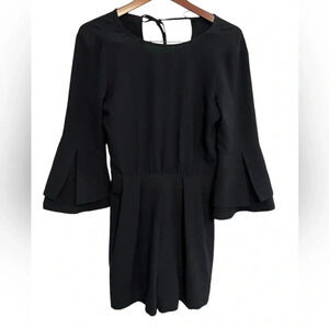 Zara  navy blue Jumper with statement sleeves size small